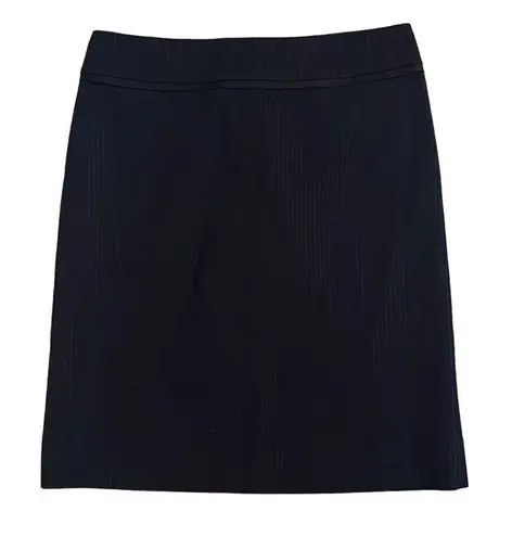 Philosophy di Alberta Ferretti Size 4 Black Metallic Pinstripe Pencil Mini Skirt
