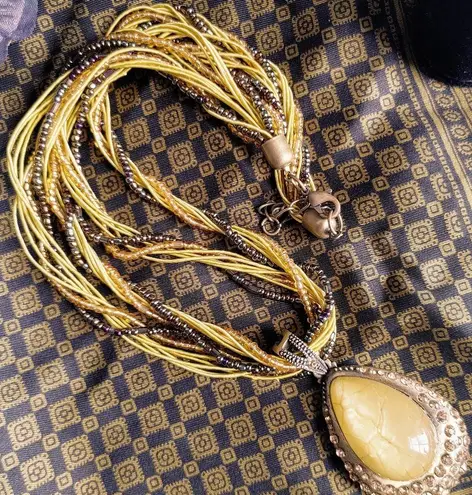 Gold Turkish Stone Statement Necklace Set