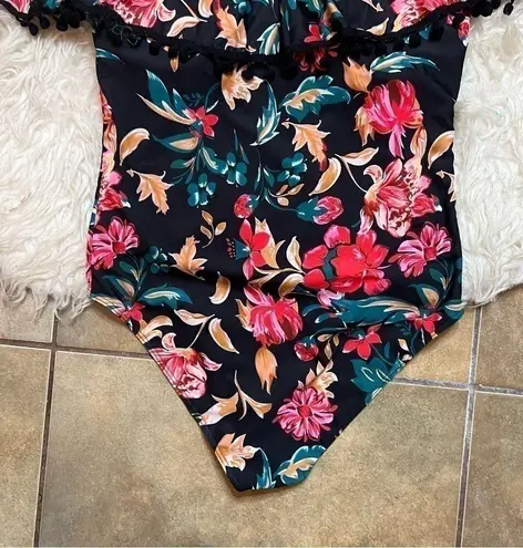 Women Off Shoulder Swimsuits High Waist Bathing Suits Ruffle L Pink Size L