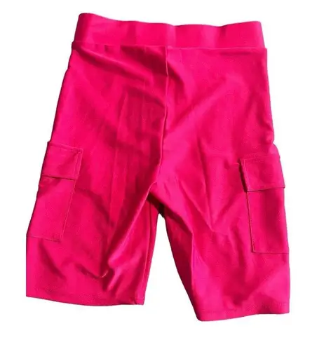Love j Top And Short Set Womens Size Small Pink Silky Halter Stretch Shorts NEW