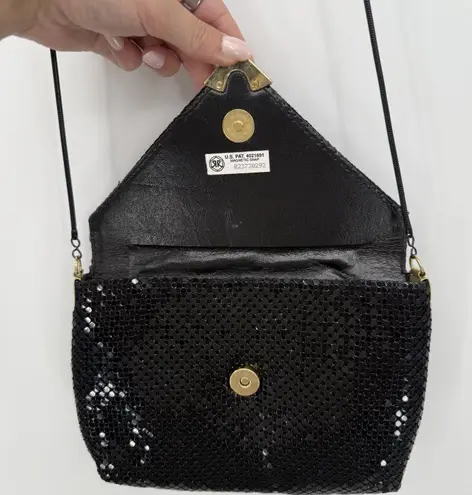Vintage Black Mesh Metal Crossbody Purse Evening Formal