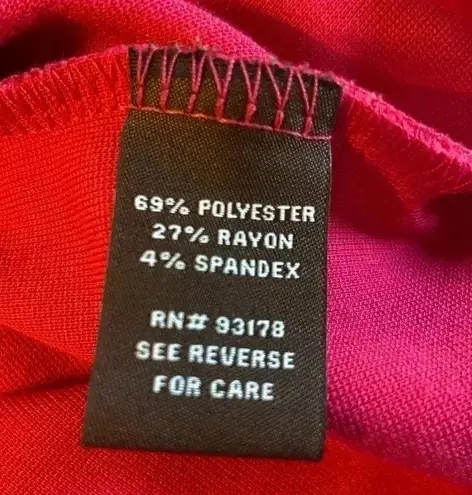 Adrienne Vittadini HOT PINK & ORANGE ZIPPER DRESS SIZE 4