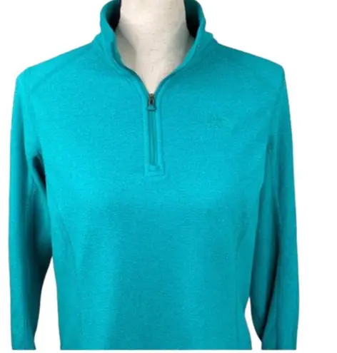 The North Face  Teal Fleece 1/4 Zip Pullover Top ~ Jacket ~ Women's Size LARGE