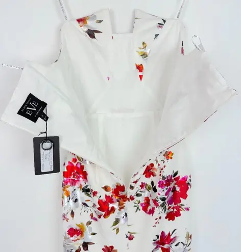 Black Halo NWT Eve Lena Sheath Midi Dress in Floral Fire Blossom Size 2 NEW