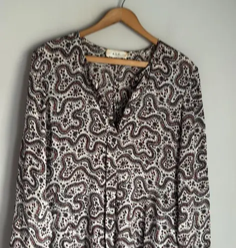 ALC Frank A.L.C. Multicolor Randi Floral Silk Calico Prairie Paisley Mini Dress 10