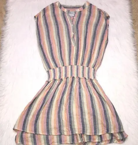 Rails Women’s Striped Multi-Color Button-Up Sleeveless Mini Dress