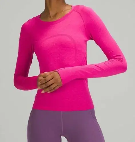 Lululemon  Women’s Size 6 Long Sleeve Swiftly Tech Sonic Pink Race Length New