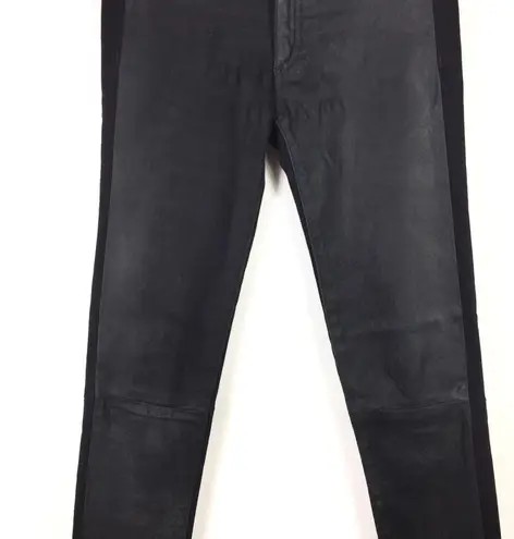 Rag and Bone  Hyde Genuine Leather Panel Jeans Size 27 Coal