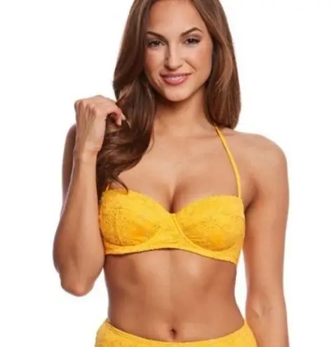 Kate Spade  NWT‎ Yellow Saffron Halter Bikini Top Size Small