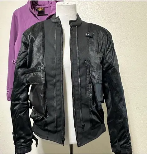 Milwaukee Leather ML2067 Women’s Black & Purple Hoodie Jacket with Reflective Size M