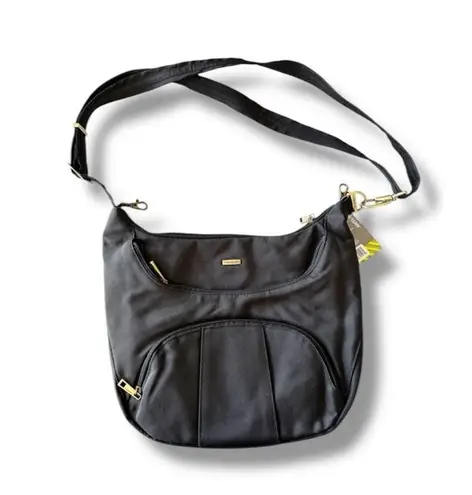 Travelon Antitheft Black Crossbody Purse With Wallet RFID Travel Anti-slash NWT!