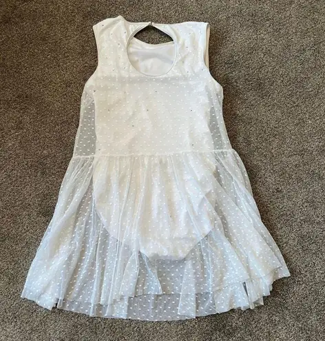 White Lyrical Dance Costume Size L