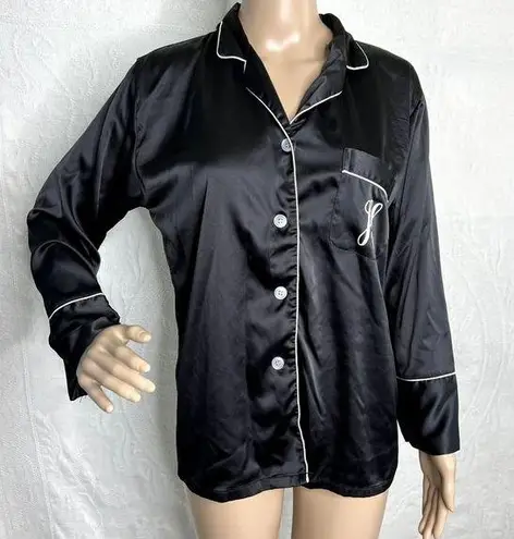 Black H Monogrammed Pajama Top Size M