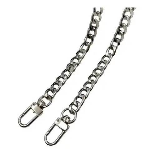 NIB Purse Silver Chain Strap Shoulder Crossbody Replacement with Metal Buckles