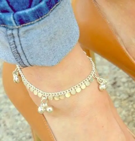 Dubai Jingle Round Disco Charm Hook Eye Anklet