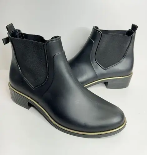 Kate Spade  New York Rain Boots Size 9 Black Solatice  Pull On Chelsea Style