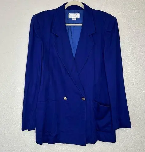 Christian Dior  Separates Vintage Blue Double Breasted Women’s Blazer Jacket