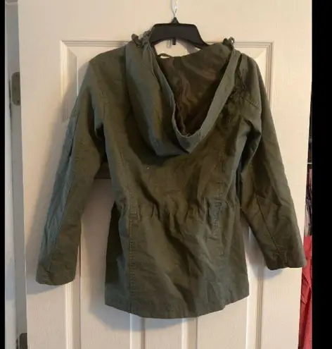 New Look  hooded green jacket small