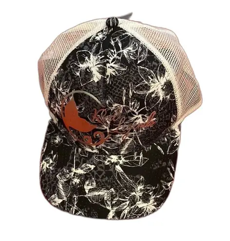 Reel Legends Hisbiscus Camo Snap Back Hat Black One Size