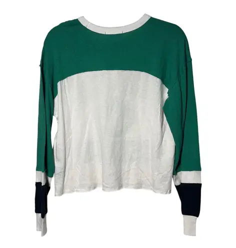 47 Brand Boston Celtics NBA Long Sleeve T-Shirt Raw Hem Cropped Top Small NWT