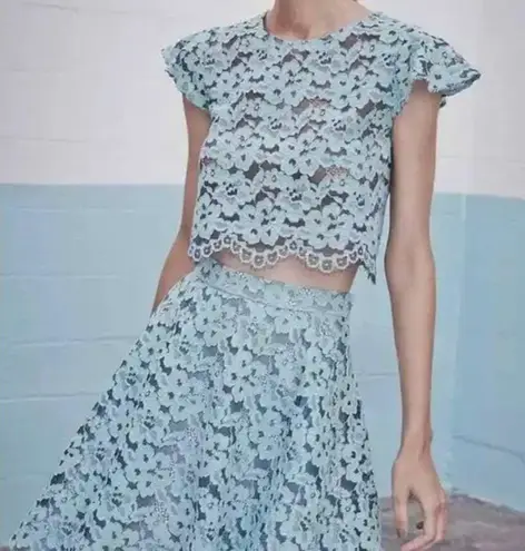 Alexis Tovi Sheer Lace Cropped Top