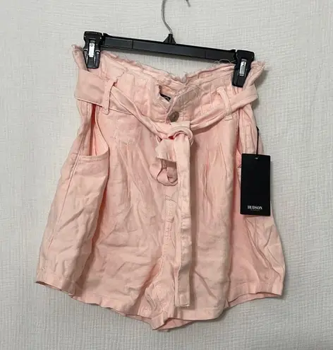 Hudson Jeans Hudson Shorts NWT Paperbag Pink Belted High Rise‎ Stretch Lightweight Women’s 30