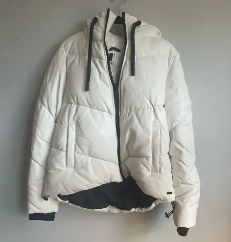 Marc New York NWOT Performance Hooded Vegan Leather Super Puffer Jacket