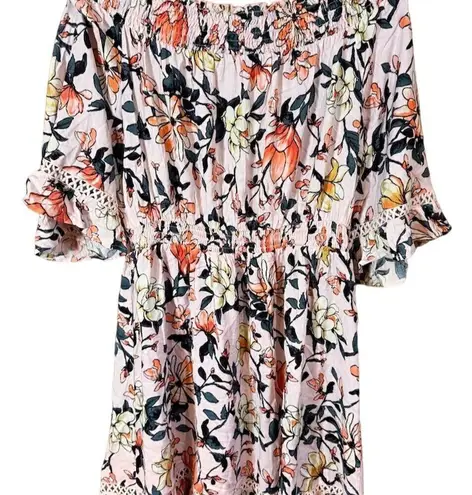 Lulus Hello Darling Pink Floral Off Shoulder Dress XL