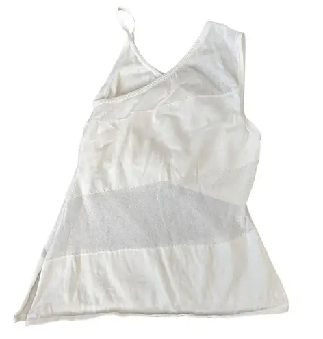 Cult Gaia White Masika Knit Sheer Tank Top Sz S