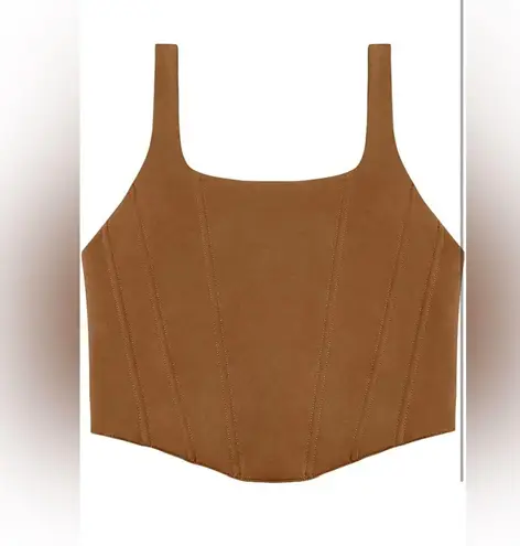 REORIA Women's Summer Square Neck Sleeveless Trendy Corset Crop Tank Tops