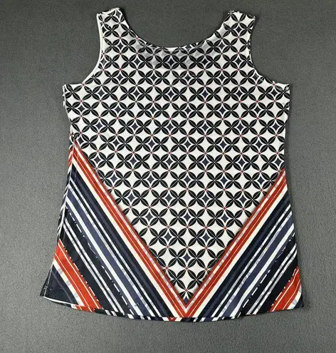 One World Womens L Red White Blue 2 Piece Top Milea Tank Top and Blouse