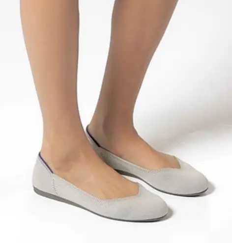 Rothy's Rothy’s The Flat Flax Birdeye Gray/Blue Round Toe Size 6.5