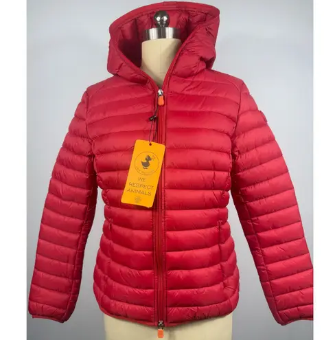 NWT Save the Duck Vicky Tango Red Puffer Jacket Sz 1 Small $198