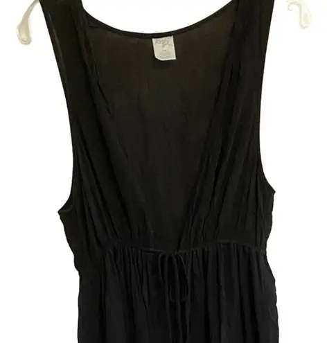Kona Sol Sheer Tank Duster Coverup S/M Black