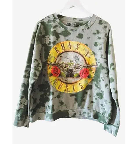 guns n' roses Guns N’ Roses Tie Dye Camo Graphic Long Sleeves Sweatshirt XXL # 1419