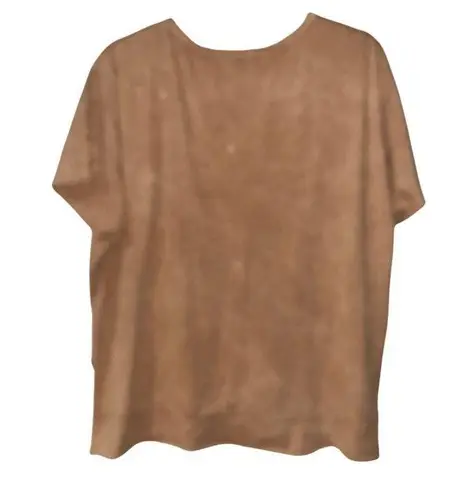 GYFT Light Brown Soft Short Sleeve Top Medium