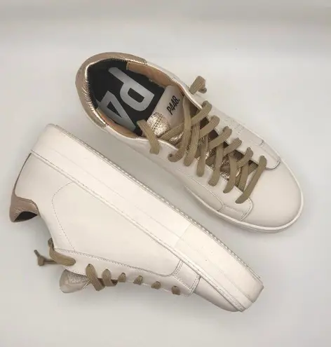 P448 gold and white classic platform Thea Wilder Sneaker size 41 / US 10.5 W