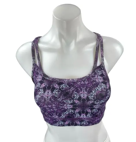 Gaiam Purple Sleeveless Strappy Yoga Workout Athletic Sports Bra Crop Top XS