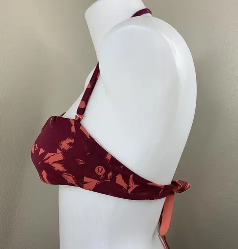 Lululemon Hawaiian Bandeau Halter Bikini Top Swim Tie Back Women’s Sz 2 Rip Tag