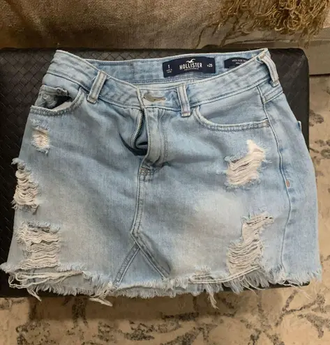 Hollister jean skirt hotsell