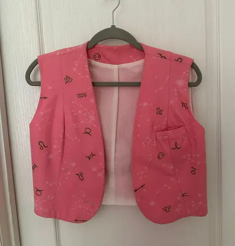Handmade New Vtg Woman’s Cotton Pink Vest One Size