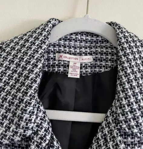 JM Collection Black White Tweed Jacket