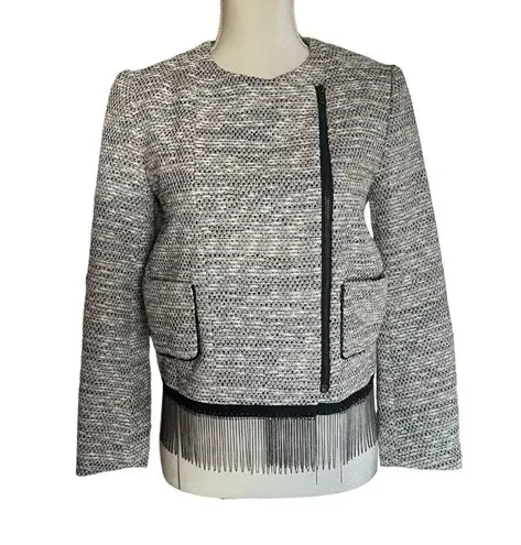 Maje Tweed Women's Moto Blazer Size 38