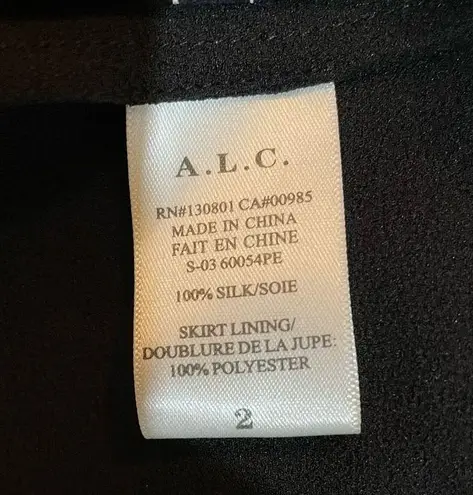 ALC Frank A.L.C. Sullivan Silk Floral Tie Waist Dress Size 2