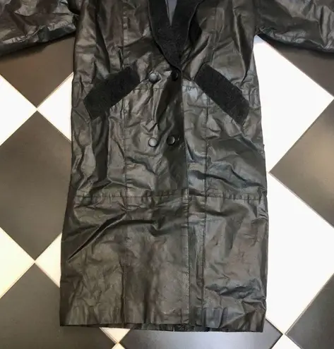 Marco Morani Vintage 80s 90s Long Leather Jacket Trench Coat Oversized sz Small