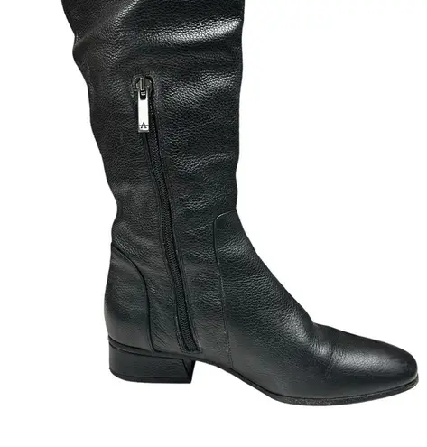 Aquatalia Boots Womens 6.5 Black Over The Knee Leather Riding Equestrian