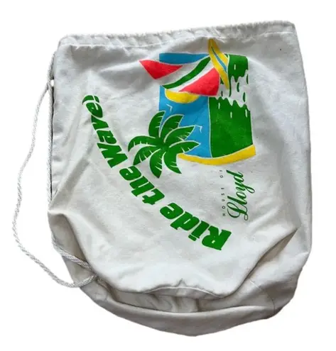 House of Lloyd Ride the Wave Drawstring Bag Green