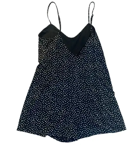 ZARA •  polka dot romper black and white medium
