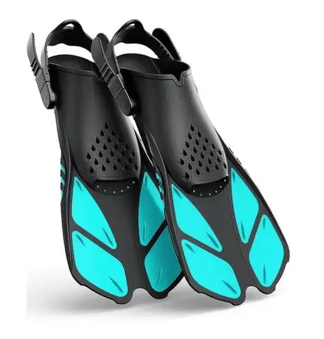 Unisex turquoise/black swim fins size S/M Black