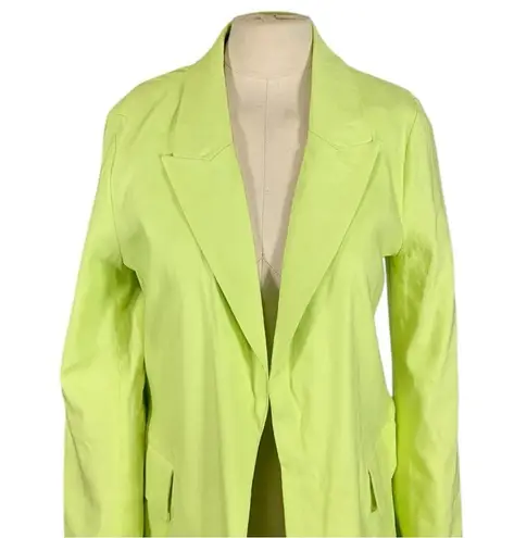 Jason Wu Linen Blend Open Front Blazer Jacket Size Small